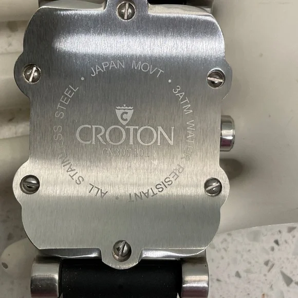 Croton Green Dial Watch with Black Strap - Picture 7 of 7